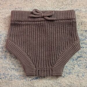 Adorable Knit Baby Bloomers in Brown